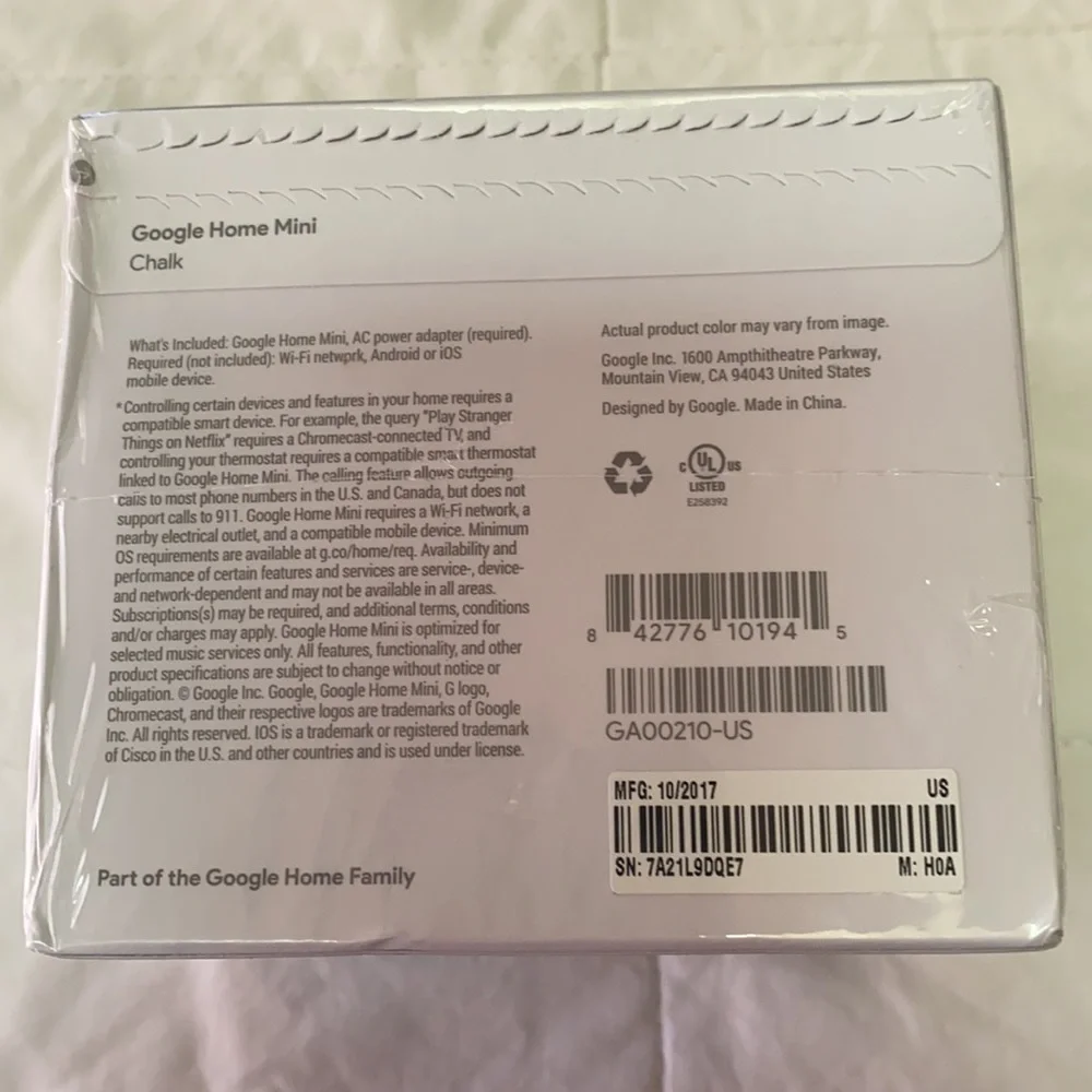 Still in sealed package! Google Home Mini